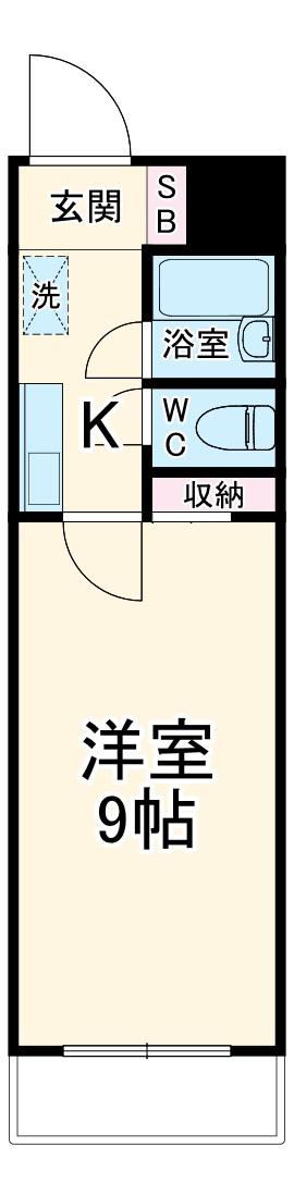 メゾン敷島(1K/3階)の間取り写真