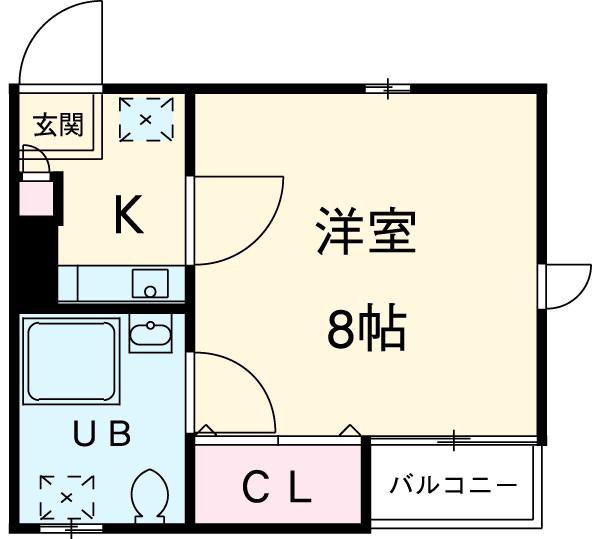 ヴェレーナ大曽根(1K/3階)の間取り写真