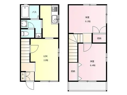 フローラルパレス桜(2LDK)の間取り写真