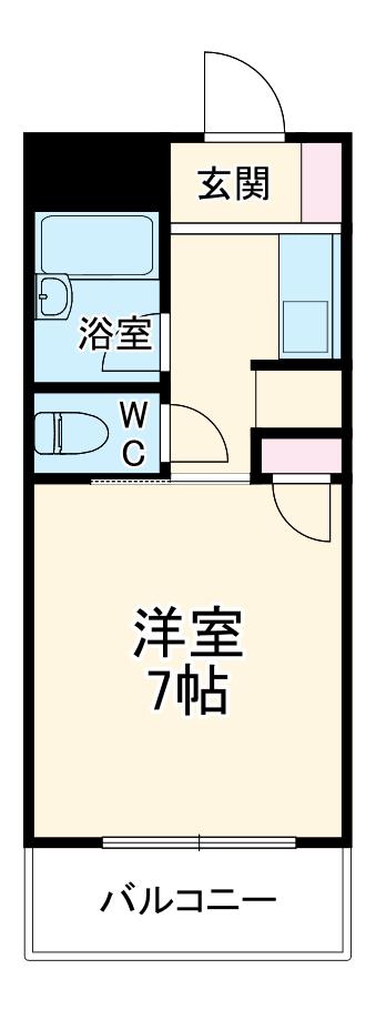 みずきコート(1K/2階)の間取り写真