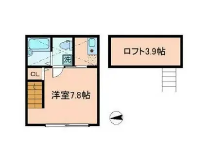 バーミープレイス方南町3(ワンルーム/2階)の間取り写真