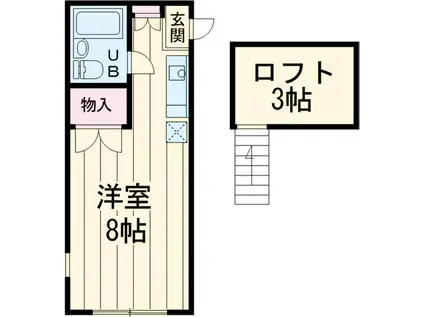 コーポ橋本(ワンルーム/2階)の間取り写真