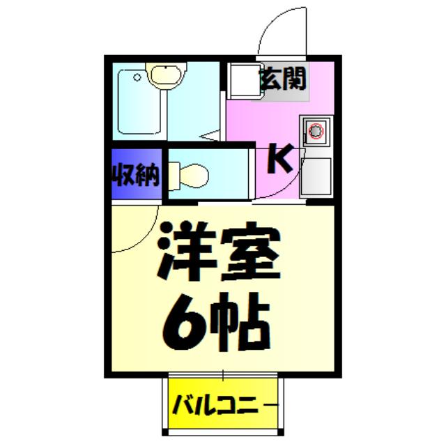メゾンウェルス(1K/1階)の間取り写真