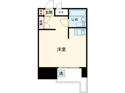 ユースフル駒沢大学(ワンルーム/4階)の間取り写真