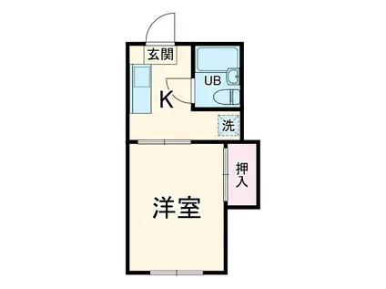 マノハイム上大岡(1K/2階)の間取り写真