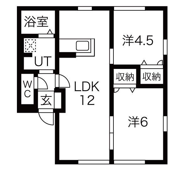 MAASA-Ⅰ(1LDK/1階)の間取り写真