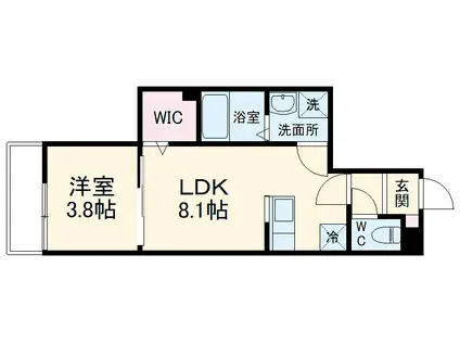 インペリアル稲毛(1LDK/3階)の間取り写真
