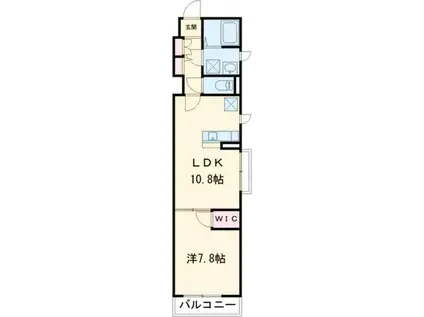シャーメゾン高辻(1LDK/3階)の間取り写真