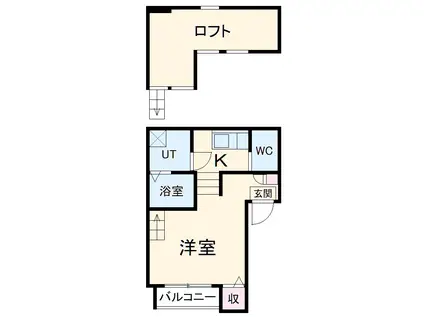 アークラヴィータ(1K/1階)の間取り写真