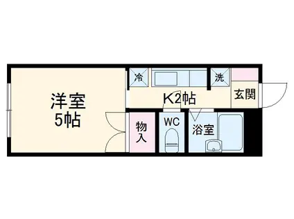 エステートピアKEI(ワンルーム/1階)の間取り写真