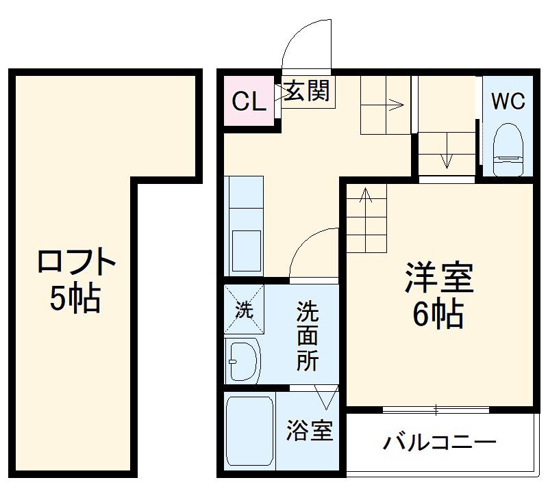 RESIDENCER名古屋(1K/1階)の間取り写真