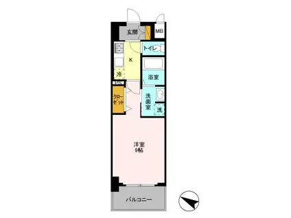 G-NOTE(1K/5階)の間取り写真