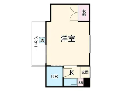 ジュネス平松(ワンルーム/1階)の間取り写真