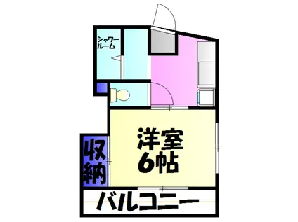 片山第2ビル(1K/3階)の間取り写真