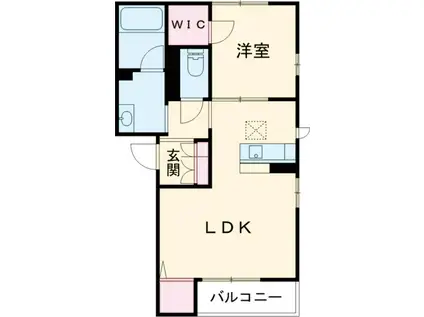 リバティスクエアⅡ(1LDK/1階)の間取り写真