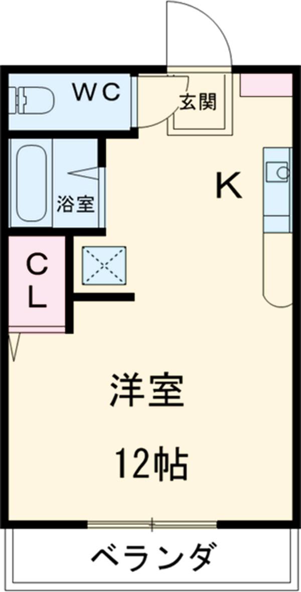 第三秋善ビル(ワンルーム/3階)の間取り写真