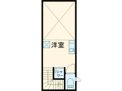 サークルハウス竹ノ塚壱番館(ワンルーム/2階)の間取り写真