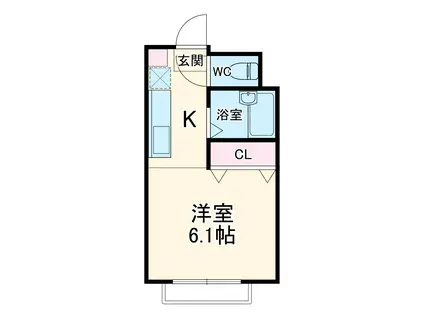 フィオーレ(1K/1階)の間取り写真
