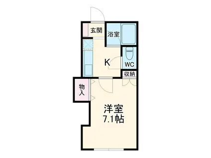 クオーレ・チグサ(1K/2階)の間取り写真