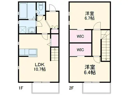 レスポワール タナカ(2LDK/1階)の間取り写真