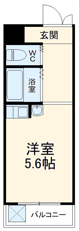 アーバン5(ワンルーム/2階)の間取り写真