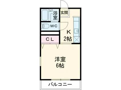 メゾンアンジュレ1(1K/3階)の間取り写真