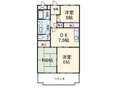 メゾン神宮(3LDK/3階)の間取り写真