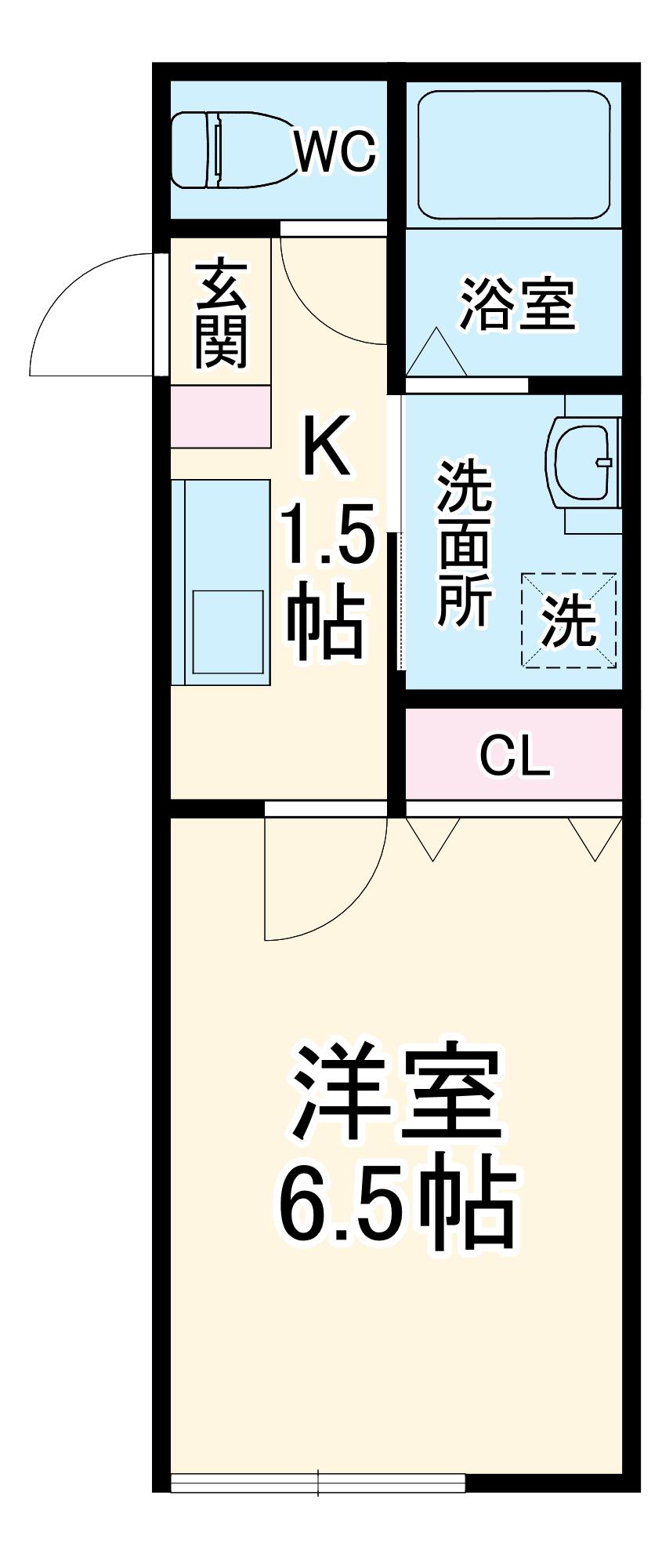 メルシーメゾン(1K/1階)の間取り写真