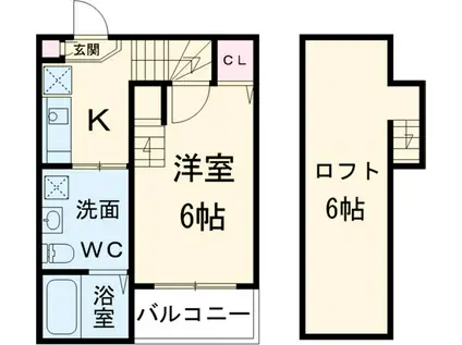 CASA名駅南(1K/2階)の間取り写真