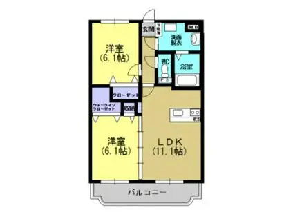 Y&M 彩(2LDK/3階)の間取り写真