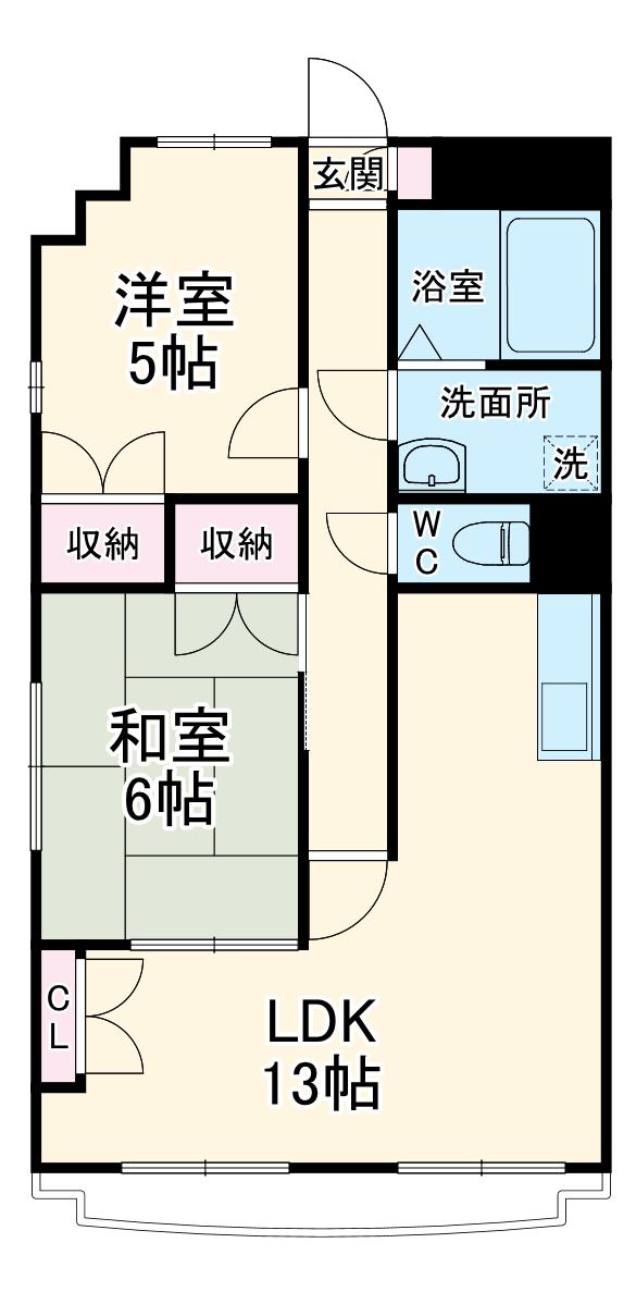 アルトピアーノ(2LDK/5階)の間取り写真