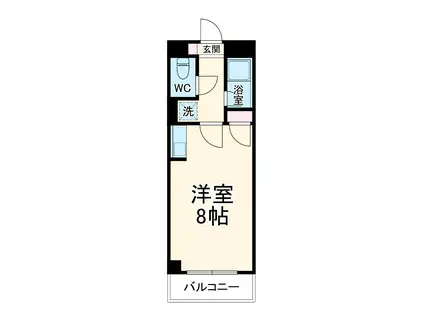 アブルームシマ(1K/1階)の間取り写真