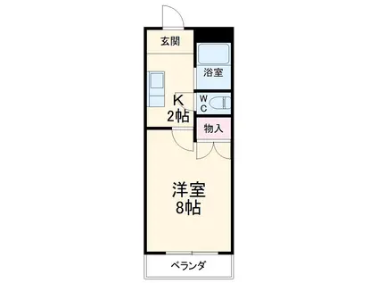 エルメゾン東海通(1K/3階)の間取り写真