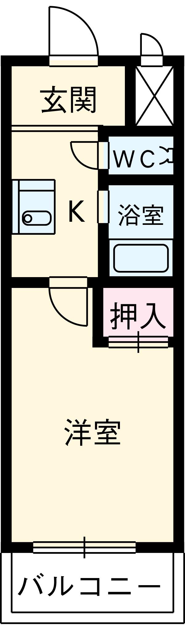 リノバス名港(1K/3階)の間取り写真