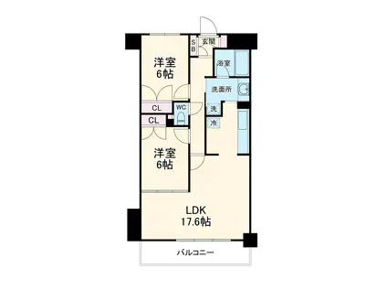 コンフォリア新子安(2LDK/10階)の間取り写真