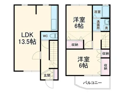 ジョリパルテールB(2LDK)の間取り写真