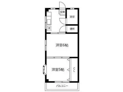 宇田川マンション(2K/2階)の間取り写真