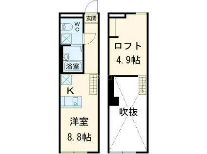 BELLE SWEET 江戸川(ワンルーム/1階)の間取り写真