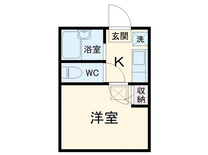 プラナス上大岡(1K/1階)の間取り写真