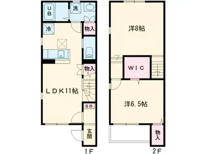 シルフィードA(2LDK)の間取り写真