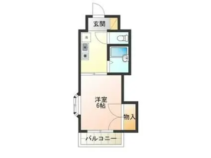 サンアドバンス駅南(1K/2階)の間取り写真