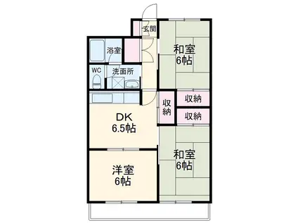 レジデンスYMM(3DK/7階)の間取り写真