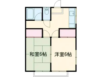 サニーコート(2DK/2階)の間取り写真