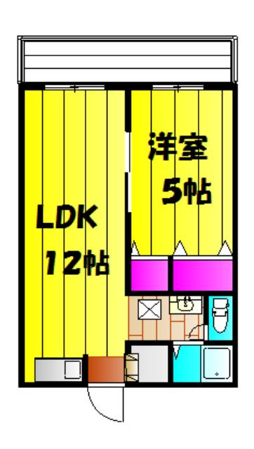 アネックスⅢ(1LDK/1階)の間取り写真
