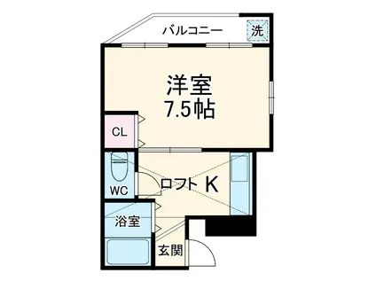 ハイツ星(1K/3階)の間取り写真