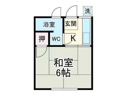 五月荘(1K/2階)の間取り写真