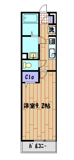 リブリ・茜(1K/2階)の間取り写真