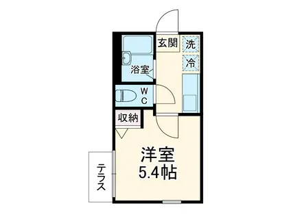 ホープ小机(1K/1階)の間取り写真