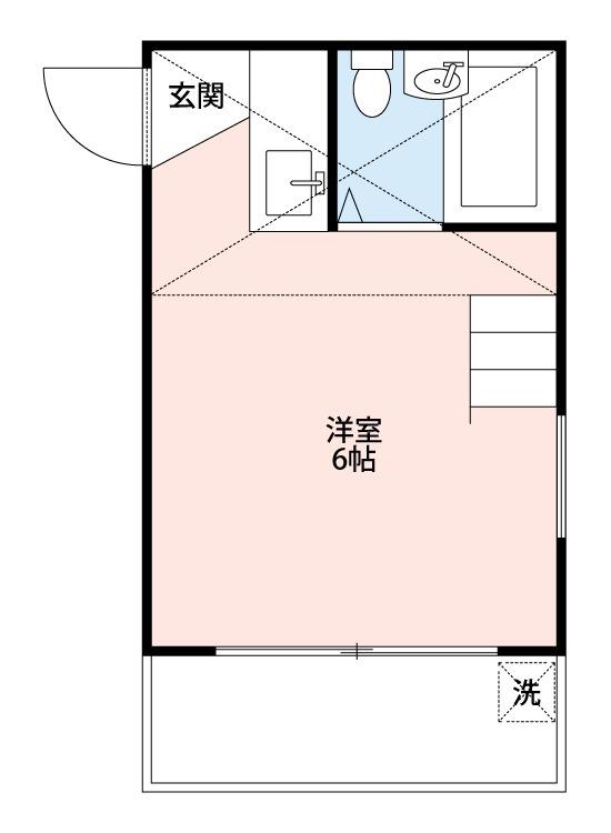 寿町アパート(ワンルーム/2階)の間取り写真