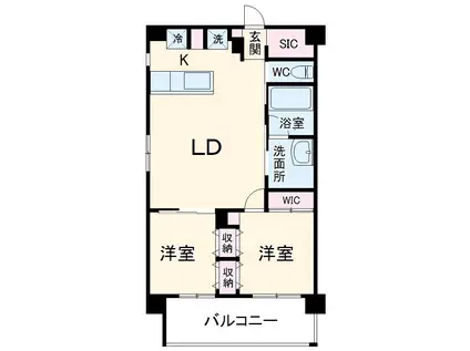 ART RESIDENCE IN OOTAKA-NO-MOR(2LDK/2階)の間取り写真